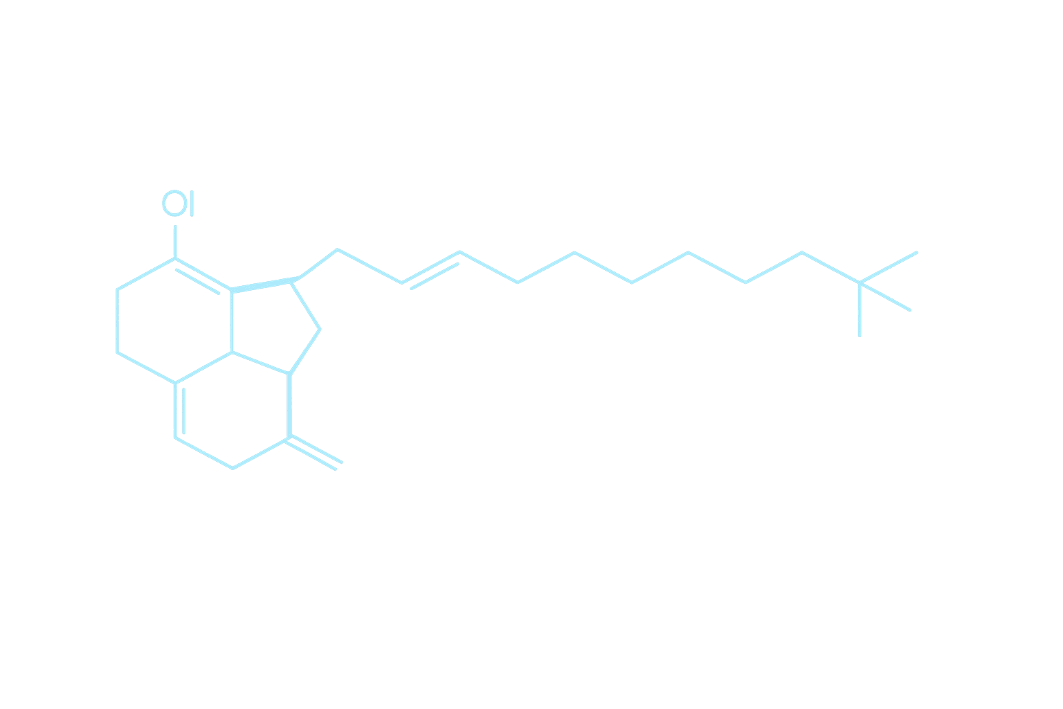 Vitamin D3 (cholecalciferol) skeletal molecular structure